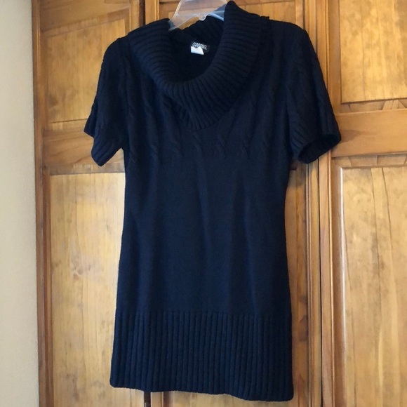 Gabriel Black Cowl Neck Tunic Sweater Medium - Picture 1 of 4